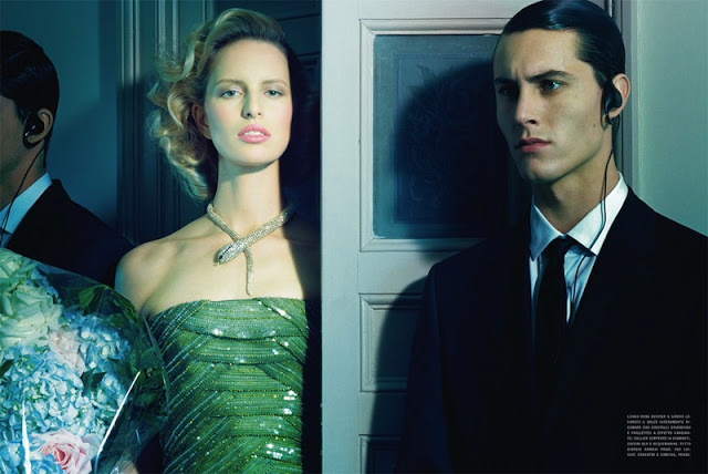 Karolina Kurkova by Miles Aldridge (Royal Couture - Vogue Italia March 2012) loyal royal